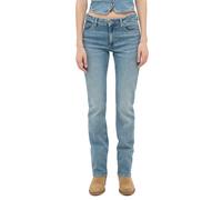 Bootcut-Jeans MUSTANG "Damen Style Shelby Slim Boot", Damen, Gr. 27, Länge 32, 301 mittelblau, 99% Baumwolle, 1% Elasthan, gestreift, bootcut fit, Jeans (95992036-27) 301 mittelblau