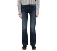 Bootcut-Jeans MUSTANG "Damen Style Shelby Slim Boot", Damen, Gr. 29, Länge 32, blau (702 mittelblau), Denim/Jeans, 98% Baumwolle, 2% Elasthan, unifarben, bootcut fit, Jeans (25182567-29) 702 mittelbla