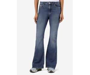 Bootcut-Jeans NOISY MAY "NMKAREEN HW FLARE LEG JEANS AZ436MB NOOS", Damen, Gr. 29, Länge 30, blau (medium blau denim), Denim/Jeans, Obermaterial: 99% Baumwolle, 1% Elasthan, unifarben, Jeans (97455709