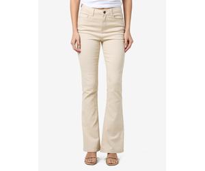 Bootcut-Jeans NOISY MAY "NMSALLIE HW FLARE JEANS OATMEAL NOOS", Damen, Gr. 26, Länge 32, beige (oatmeal), Denim/Jeans, Obermaterial: 79% Baumwolle, 20% Polyester, 1% Elasthan, unifarben, slim fit, Jea