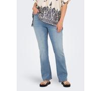 ONLY Carmakoma Damen Carsally Hw Sk Flared DNM Bj759 Noos Jeans, Light Medium Blue Denim, 50W / 32L EU