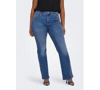 ONLY CARMAKOMA Damen Carsally Reg Flared DNM Bj114-3 Noos Hose, Medium Blue Denim, 48W / 32L EU