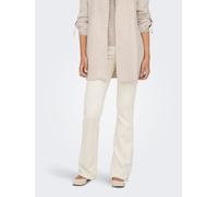 Bootcut-Jeans ONLY "ONLANNIE MID FLARED BOX DNM", Damen, Gr. S, Länge 30, ecru, Denim/Jeans, Obermaterial: 86% Baumwolle, 13% Polyester, 1% Elasthan, unifarben, lang, Jeans, mit dunkler Waschung (6684