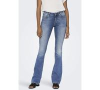 ONLY Damen Onlblush Life Mid Flared Dnm Tai467 Noos Jeans, Light Blue Denim, XS / 34L EU