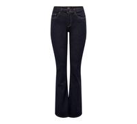 Bootcut-Jeans ONLY "ONLBLUSH - Bootcut-Jeans mit niedriger Leibhöhe und Stretch", Damen, Gr. L (40), Länge 30, dunkelblau denim detail:rinsewash, Denim/Jeans, Obermaterial: 92% Baumwolle, 6% Elastomul