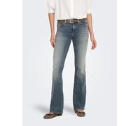 Bootcut-Jeans ONLY "ONLBLUSH MID FLARED DNM REA570", Damen, Gr. M, Länge 32, special blau grau denim, Denim/Jeans, Obermaterial: 91% Baumwolle, 5% Polyester, 4% Elasthan, unifarben, Jeans (16025831-M)