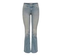 Bootcut-Jeans ONLY "ONLBLUSH MID FLARED DNM REA638", Damen, Gr. M (38), Länge 30, blau (special blau grau denim), Denim/Jeans, Obermaterial: 91% Baumwolle, 5% Polyester, 4% Elasthan, unifarben, bootcu
