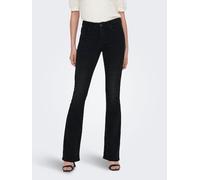Bootcut-Jeans ONLY "ONLBLUSH MID FLARED DNM TAI1099 NOOS" Gr. L (40), Länge 34, schwarz (washed black) Damen Jeans Bootcut (62957907-L)