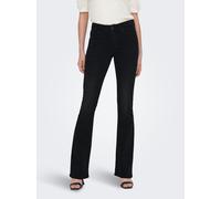 Bootcut-Jeans ONLY "ONLBLUSH MID FLARED DNM TAI1099 NOOS" Gr. XL (42), Länge 34, schwarz (washed black) Damen Jeans Bootcut (62957907-XL)