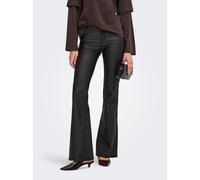Bootcut-Jeans ONLY "ONLHELLA LW RETRO FLARED PANT PNT", Damen, Gr. M (38), Länge 32, schwarz, Denim/Jeans, Obermaterial: 77% Viskose, 20% Nylon, 3% Elasthan, unifarben, lang, Jeans, Viskosemischung, l