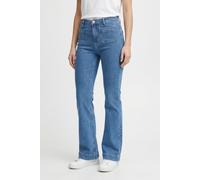 Bootcut-Jeans ONLY "ONLMADISON HW POCKET FLARED DNM GEN540", Damen, Gr. 31, Länge 32, light blau denim, Denim/Jeans, Obermaterial: 90% Baumwolle, 8% Polyester, 2% Elasthan, unifarben, lang, Jeans (617