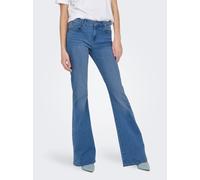 Bootcut-Jeans ONLY "ONLREESE REG RETRO FLARED DNM BOX", Damen, Gr. 29, Länge 32, medium blau denim, Denim/Jeans, Obermaterial: 69% Baumwolle, 29% Polyester, 2% Elasthan, unifarben, bootcut fit lang, J