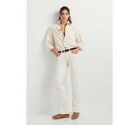 Bootcut-Jeans PEPE JEANS "bootcut fit jeans BOOTCUT MW PIPER", Damen, Gr. 29, Länge 32, beige (clean ecru), 99% Baumwolle, 1% Elasthan, Jeans (83854122-29) clean ecru