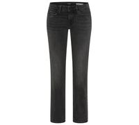 Bootcut-Jeans REPLAY "NEW LUZ", Damen, Gr. 30, Länge 32, grau (schwarz delavè), Denim/Jeans, Obermaterial: 99% Baumwolle, 1% Elasthan, bootcut fit lang, Jeans, mit gesticktem R an der Gesäßtasche (739