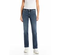 Bootcut-Jeans REPLAY "NEW LUZ", Damen, Gr. 31, Länge 32, blau (dunkelblau 805), Denim/Jeans, Obermaterial: 83% Baumwolle, 10% Modal, 4% Elastomultiester, 3% Elasthan, bootcut fit lang, Jeans, mit gest
