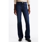 Bootcut-Jeans TOMMY HILFIGER "BOOTCUT RW PATY", Damen, Gr. 30, Länge 34, blau (nos dunkelblau), Denim/Jeans, Obermaterial: 99% Baumwolle, 1% Elasthan, unifarben, bootcut fit lang, Jeans, mit Tommy Hil