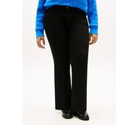 Bootcut-Jeans TOMMY HILFIGER CURVE "CRV DNM BLACK BOOTCUT RW", Damen, Gr. 46, N-Gr, schwarz, Denim/Jeans, Obermaterial: 98% Baumwolle, 2% Elasthan, unifarben, Jeans, in großen Größen (63361929-46) sch