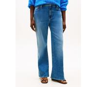 Bootcut-Jeans TOMMY HILFIGER CURVE "CRV DNM FINN FLARE RW", Damen, Gr. 54, N-Gr, finn, Denim/Jeans, Obermaterial: 82% Baumwolle, 16% Polyester, 2% Elasthan, unifarben, bootcut fit knöchellang, Jeans,