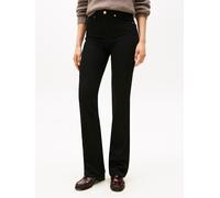 Bootcut-Jeans TOMMY HILFIGER "DNM BOOTCUT RW", Damen, Gr. 31, Länge 32, schwarz, Denim/Jeans, Obermaterial: 98% Baumwolle, 2% Elasthan, Abriebeffekte, bootcut fit knöchellang, Jeans (45666825-31) schw