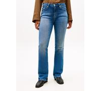 Bootcut-Jeans TOMMY HILFIGER "DNM BOOTCUT RW", Damen, Gr. 32, Länge 32, glow, Denim/Jeans, Obermaterial: 98% Baumwolle, 2% Elasthan, Abriebeffekte, bootcut fit knöchellang, Jeans (13291357-32) glow
