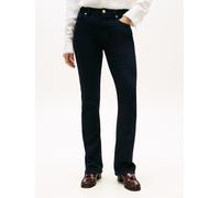 Bootcut-Jeans TOMMY HILFIGER "DNM BOOTCUT RW", Damen, Gr. 32, Länge 32, nina, Denim/Jeans, Obermaterial: 61% Baumwolle, 35% Lyocell, 3% Polyester, 1% Elasthan, Abriebeffekte, bootcut fit knöchellang,