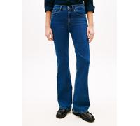 Bootcut-Jeans TOMMY HILFIGER "FINN FLARE RW", Damen, Gr. 28, Länge 30, emi, Denim/Jeans, Obermaterial: 82% Baumwolle, 16% Polyester, 2% Elasthan, unifarben, regular fit lang, Jeans, Baumwoll-Mix mit S