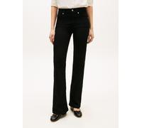 Bootcut-Jeans TOMMY HILFIGER "FINN FLARE RW", Damen, Gr. 29, Länge 32, schwarz, Denim/Jeans, Obermaterial: 82% Baumwolle, 16% Polyester, 2% Elasthan, unifarben, regular fit lang, Jeans, Baumwoll-Mix m