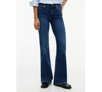 Bootcut-Jeans TOMMY HILFIGER "LUNA MID RISE FLARE ESSENTIAL", Damen, Gr. 30, Länge 30, schwarz quartz, Denim/Jeans, Obermaterial: 82% Baumwolle, 16% Polyester, 2% Elasthan, unifarben, lang, Jeans, Bau