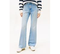 Bootcut-Jeans TOMMY JEANS "BELLA HGH FLR", Damen, Gr. 31, Länge 32, denim light, Denim/Jeans, Obermaterial: 81% Baumwolle, 18% Lyocell, 1% Elasthan, unifarben, bootcut fit knöchellang, Jeans, in ausge