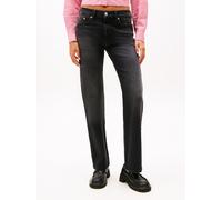 Bootcut-Jeans TOMMY JEANS "CLEO MID BOOTCUT BI5181", Damen, Gr. 34, Länge 30, schwarz (denim schwarz), Denim/Jeans, Obermaterial: 99% Baumwolle, 1% Elasthan, unifarben, regular fit, Jeans Bootcut-Jean