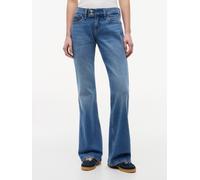 Bootcut-Jeans TOMMY JEANS "SIA LOW BOOTCUT BJ0133", Damen, Gr. 28, Länge 32, denim medium, Denim/Jeans, Obermaterial: 99% Baumwolle, 1% Elasthan, unifarben, lang, Jeans, Baumwollmischung, low waist (9