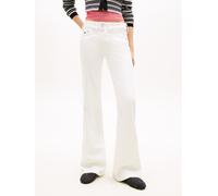 Bootcut-Jeans TOMMY JEANS "SIA LW BOOTCUT BJ4199", Damen, Gr. 34, Länge 30, denim weiß, Denim/Jeans, Obermaterial: 92% Baumwolle, 8% Polyester, unifarben, bootcut fit lang, Jeans, Baumwoll-Mix, Low Ri