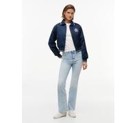 Bootcut-Jeans TOMMY JEANS "SYLVIA HGH FLR CJ1", Damen, Gr. 30, Länge 32, blau (denim light), Denim/Jeans, Obermaterial: 99% Baumwolle, 1% Elasthan, unifarben, lang, Jeans, Baumwolle mit Stretch, high