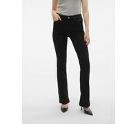 Bootcut-Jeans VERO MODA "VMFLASH MR FLARED JEANS LI140 GA NOOS", Damen, Gr. M (38), Länge 30, schwarz, Denim/Jeans, Obermaterial: 57% Modal, 39% Polyester, 2% Elasthan, 2% Viskose, unifarben, ausgeste