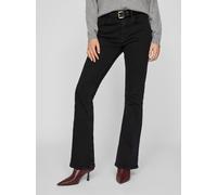 Bootcut-Jeans VILA "VIBETTY RW FLARED JEANS BLK OSC221-NOOS", Damen, Gr. XS (34), Länge 32, schwarz (schwarz denim), Denim/Jeans, Obermaterial: 99% Baumwolle, 1% Elasthan, unifarben, regular fit, Jean