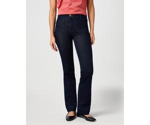 Bootcut-Jeans WRANGLER "Flare", Damen, Gr. 26, Länge 32, blau (soft_moonlight), Denim/Jeans, Obermaterial: 70% Baumwolle, 29% Polyester, 1% Elasthan, ausgestellt lang, Jeans, im Retro-Design mit ausge