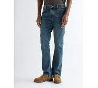 Bootcut-Jeans WRANGLER "Foundation", Herren, Gr. 33, Länge 34, blau (hobbled), Denim/Jeans, Obermaterial: 69% Baumwolle, 29% Polyester, 2% Elasthan, bootcut fit lang, Jeans, Bootcut fit (60030915-33)