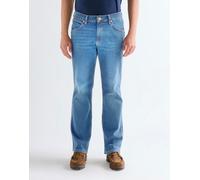 Bootcut-Jeans WRANGLER "Foundation", Herren, Gr. 44, Länge 32, vintage_worn, Denim/Jeans, Obermaterial: 99% Baumwolle, 1% Elasthan, bootcut fit lang, Jeans, Bootcut fit (17887357-44) vintage_worn