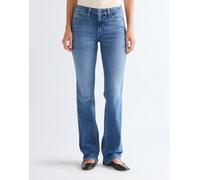 Bootcut-Jeans WRANGLER "WRA-W28B", Damen, Gr. 29, Länge 34, blau (raven), Denim/Jeans, Obermaterial: 80% Baumwolle, 18% Polyester, 2% Elasthan, bootcut fit lang, Jeans (58464327-29) raven