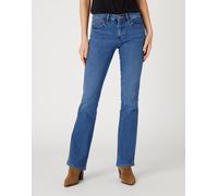 Bootcut-Jeans WRANGLER "WRA-W28B", Damen, Gr. 36, Länge 34, blau (camellia), Denim/Jeans, Obermaterial: 80% Baumwolle, 18% Polyester, 2% Elasthan, bootcut fit lang, Jeans Bootcut-Jeans (29925908-36)