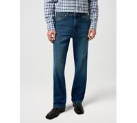 Bootcut-Jeans WRANGLER "WRANCHER", Herren, Gr. 34, Länge 34, old habits, Denim/Jeans, Obermaterial: 79% Baumwolle, 20% Polyester, 1% Elasthan, unifarben, bootcut fit lang, Jeans Bootcut-Jeans, Low-Str