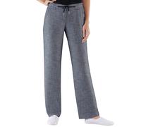 Bootcuthose CASUAL LOOKS, Damen, Gr. 245, Extrakurzgrößen, blau (marine), 100% Baumwolle, meliert, unifarben, lang, Hosen (619774-245) marine