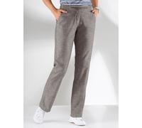 Bootcuthose CASUAL LOOKS, Damen, Gr. 48, Normalgrößen, grau (taupe), 100% Baumwolle, meliert, unifarben, lang, Hosen (153638-48) taupe