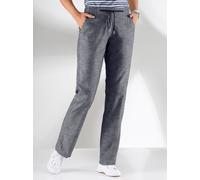 Bootcuthose CASUAL LOOKS, Damen, Gr. 52, Normalgrößen, blau (marine), 100% Baumwolle, meliert, unifarben, lang, Hosen (132732-52) marine