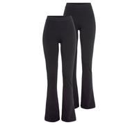 Bootcuthose FLASHLIGHTS, Damen, Gr. 34, N-Gr, schwarz, Sweatware, Obermaterial: 95% Baumwolle, 5% Elasthan, Basic, sehr figurbetont lang, Hosen, aus elastischem jersey (21431212-34) schwarz