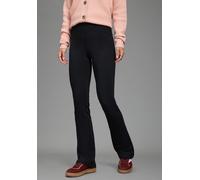 Bootcuthose FLASHLIGHTS, Damen, Gr. 36, N-Gr, schwarz, Sweatware, Obermaterial: 95% Baumwolle, 5% Elasthan, unifarben, Basic, sehr figurbetont lang, Hosen, aus elastischem jersey (21431212-36) schwarz