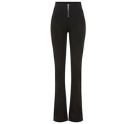 Bootcuthose HUGO BLUE "Nuflare", Damen, Gr. S (36), N-Gr, schwarz 001, Web, Obermaterial: 94% Baumwolle, 6% Elasthan, unifarben, ausgestellt lang, Hosen, mit Schlitzen am Innensaum, Flared Fit (638317