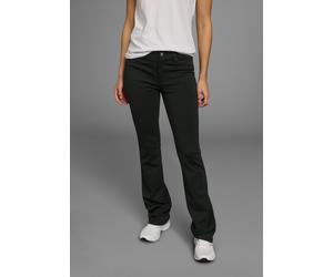 Bootcuthose LAURA SCOTT, Damen, Gr. 76, K + L Gr, schwarz, Milano Rib, Obermaterial: 76% Polyester, 20% Viskose, 4% Elasthan, unifarben, bootcut fit lang, Hosen 5-Pocket-Hose, aus Jersey-Qualität, Top