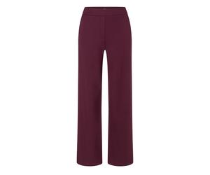 Bootcuthose MAC "CHIARA", Damen, Gr. 46, Länge 32, rot (aubergine), Flanell, Obermaterial: 63% Viskose, 33% Polyamid, 4% Elasthan, bootcut fit lang, Hosen, Bootcut-Form in figurbetonter Form (91844114