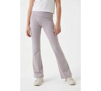 Bootcuthose NAME IT "NKFSPICE BOOTCUT PANT NOOS", Mädchen, Gr. 134, N-Gr, lila marble, Jersey, Obermaterial: 95% Baumwolle, 5% Elasthan, unifarben, skinny fit knöchellang, Hosen (66132554-134) lila ma